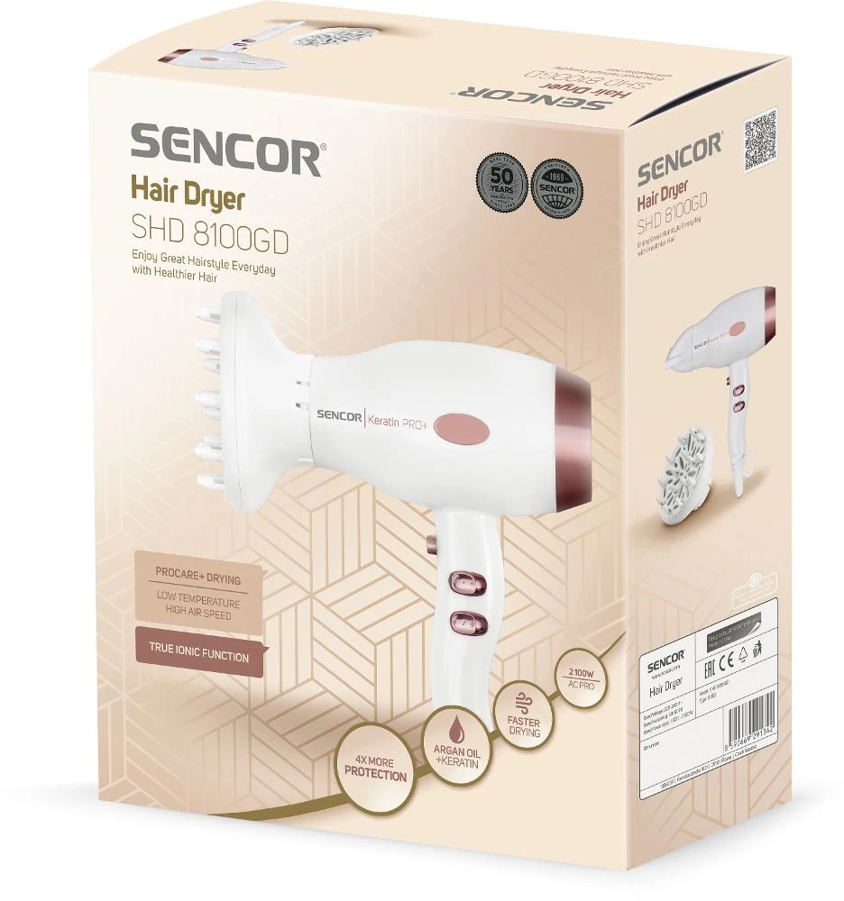 Plaukų džiovintuvas Sencor SHD 8100GD