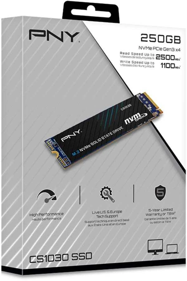 SSD vidinis kietasis diskas PNY CS1030 M.2 NVMe 250 GB