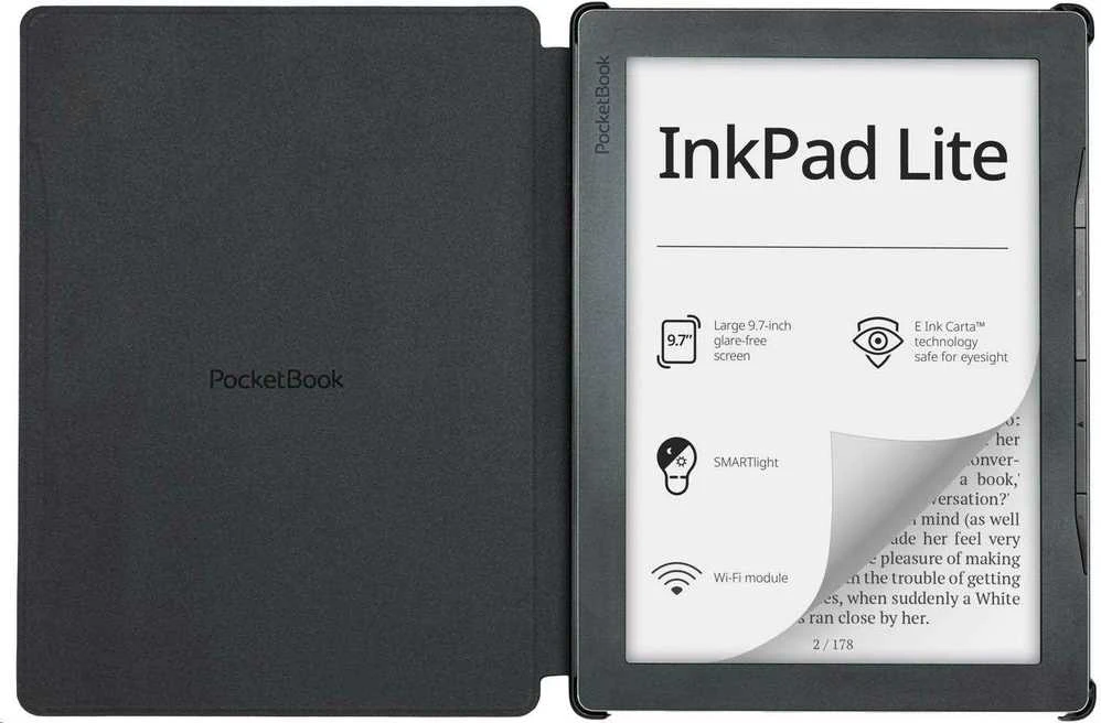 Dėklas PocketBook Shell InkPad Lite 9.7" Juodos spalvos (HN-SL-PU-970-BK-WW)