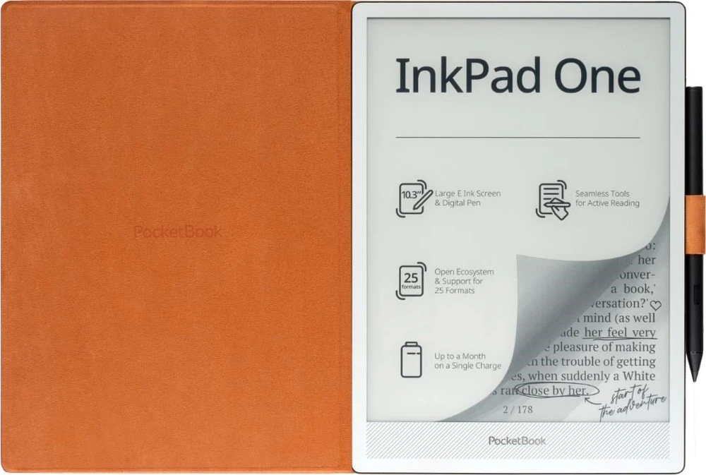 Dėklas PocketBook POCKETBOOK pouzdro Magnetic folio cover pro InkPad One (PB1030) ciemnopomarańczowe
