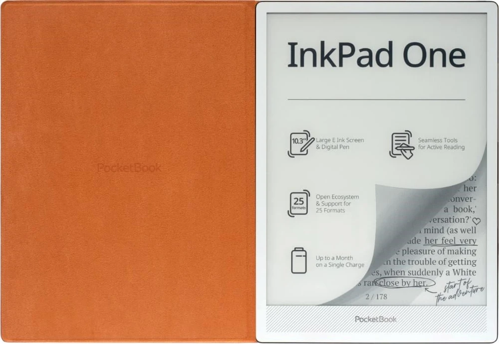Dėklas PocketBook POCKETBOOK pouzdro Magnetic folio cover pro InkPad One (PB1030) ciemnopomarańczowe