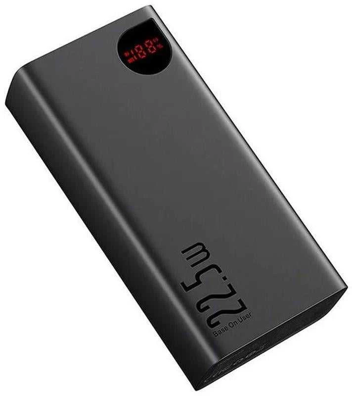 Greitas įkrovimas Power Bank Baseus Adaman, 40000mAh 22.5W (juodas)