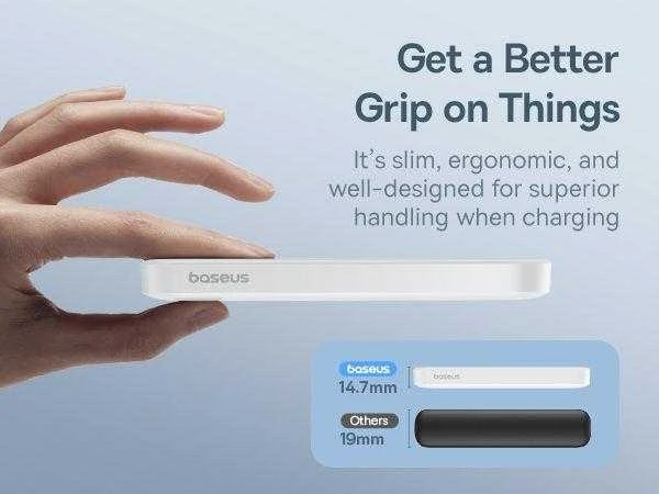Magnetinis Mini Powerbank Baseus 5000mAh 20W (baltas)