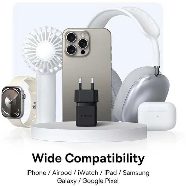 Baseus Palm 30W USB-C USB-A - juoda