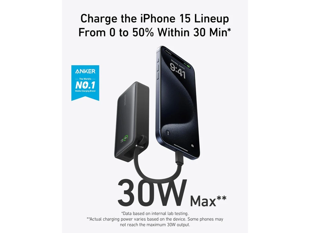 Anker 545 Nano Power Bank | A1259G11 | 10000 mAh | Juodas