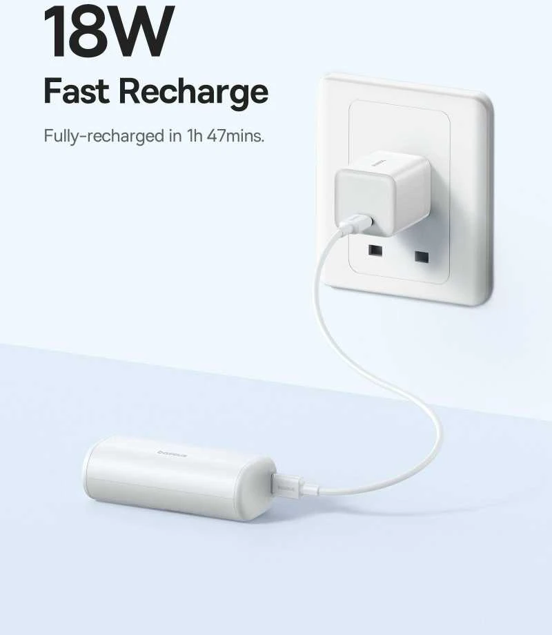 Powerbank OS-Baseus Compact IP 5000mAh 20W (baltas)