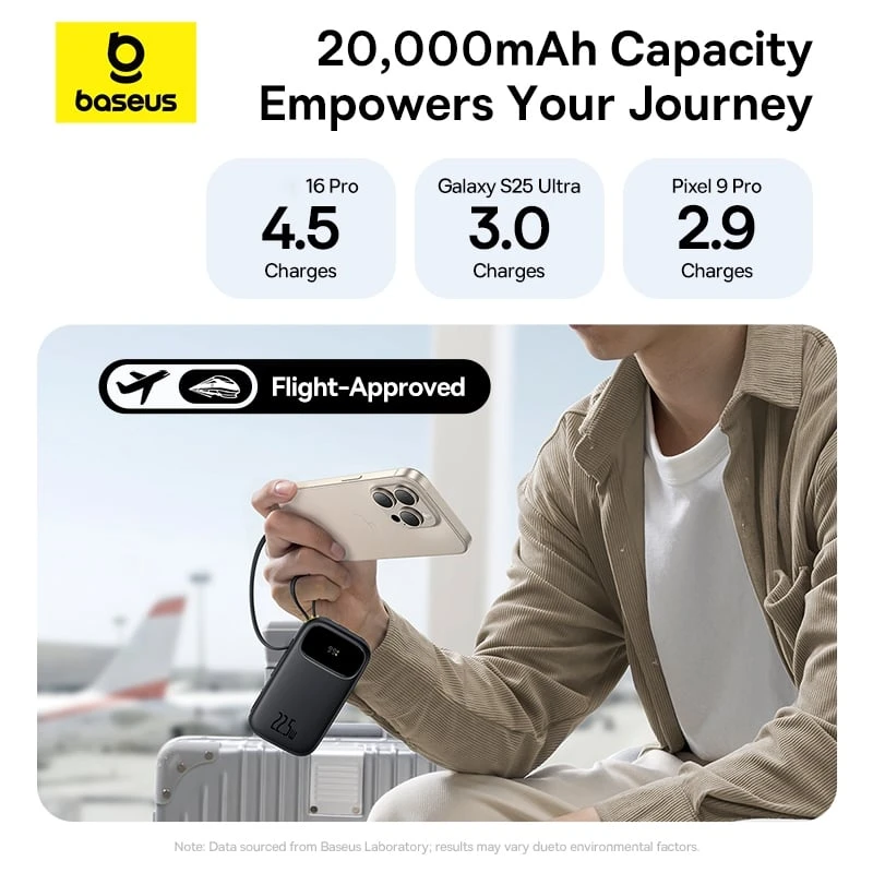Baseus EnerFill FC31 10000 mAh USB-C Lightning 22.5W juodas