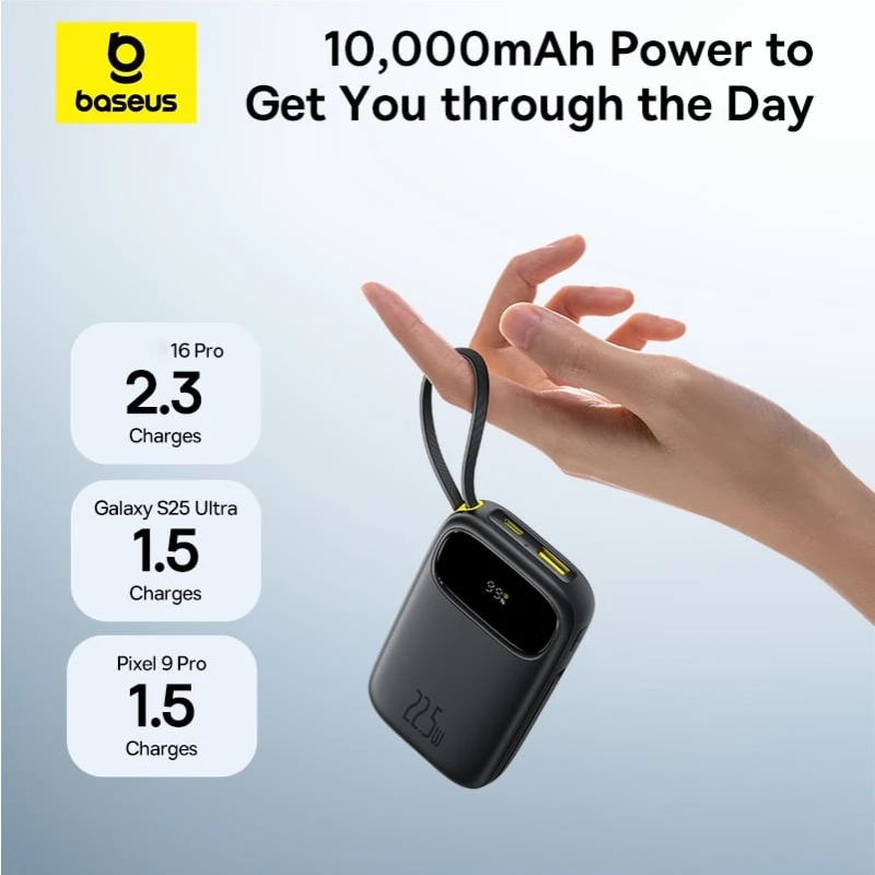 Baseus EnerFill FC31 10000 mAh USB-C Lightning 22.5W juodas