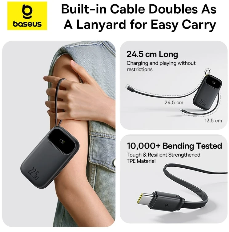 Baseus EnerFill FC31 10000 mAh USB-C Lightning 22.5W juodas