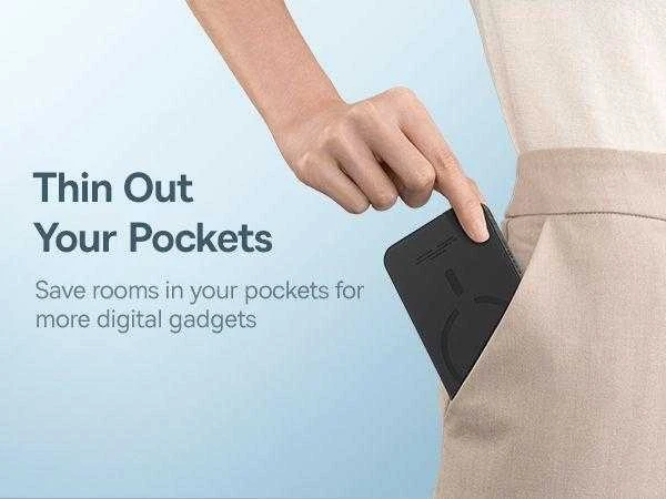 Magnetinis Mini Powerbank Baseus 5000mAh 20W (juodas)