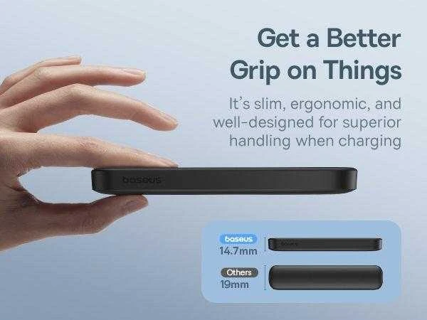 Magnetinis Mini Powerbank Baseus 5000mAh 20W (juodas)