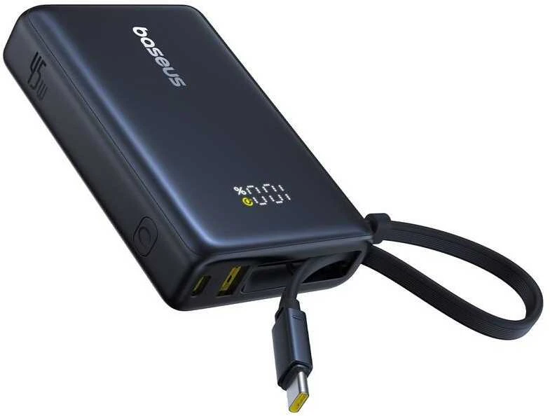Powerbank Baseus PicoGo Digital Ekranas 10000mAh 45W (juoda)