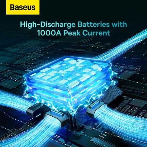 Išorinis akumuliatorius/starteris + kompresorius 2in1 Baseus Super Energy automobilinis Jump Starter, 8000mAh, 1000A USB - juodas