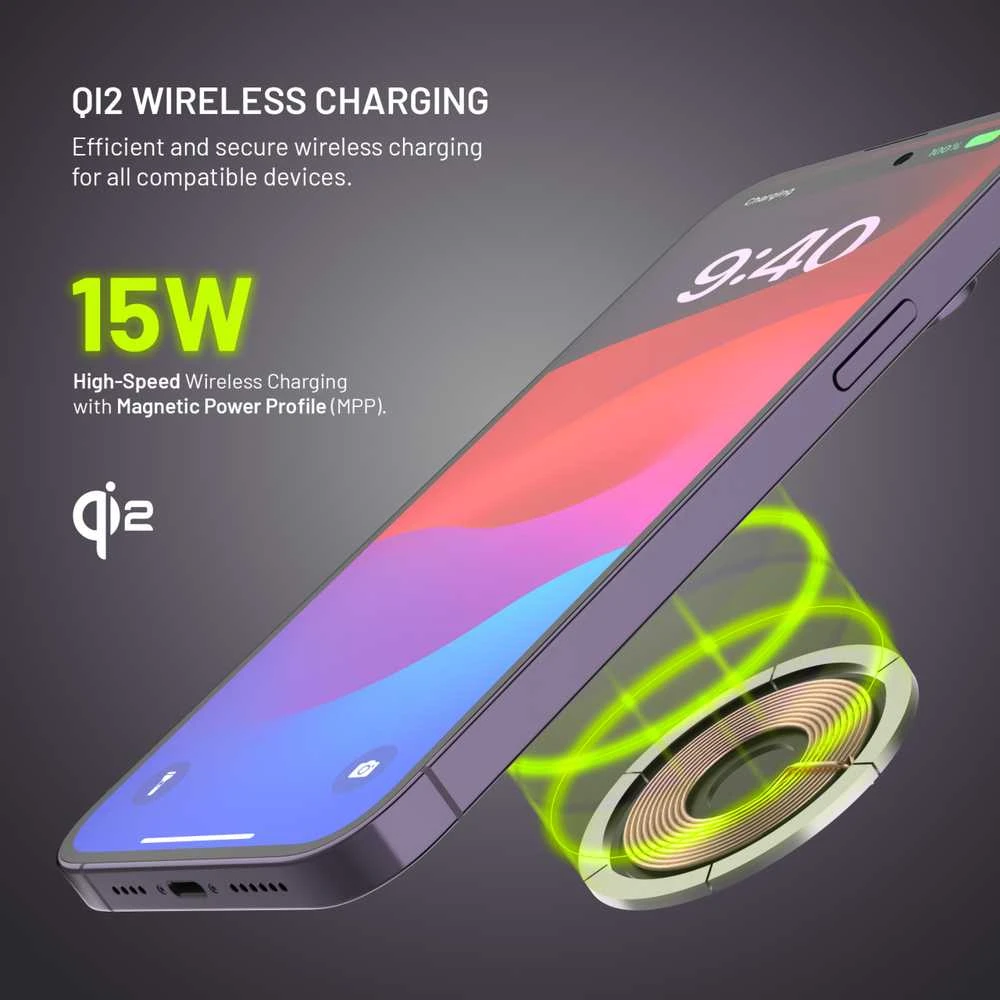 Fixed Fiksuotas „MagZen 10 Crystal Qi2“ 10000 mAh 20W titanas