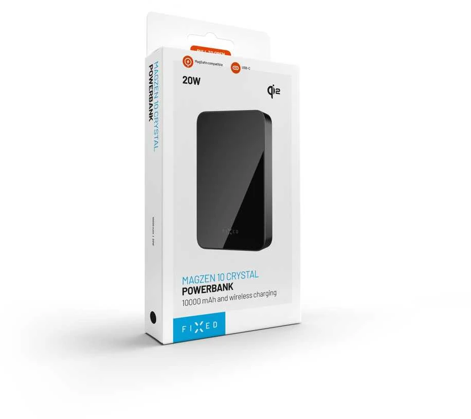 Fixed MagZen 10 Crystal Qi2 standard 10 000 mAh juodas