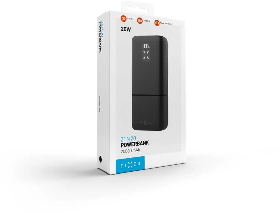Fixed | Power Bank | Zen | 20000 mAh | Juodas