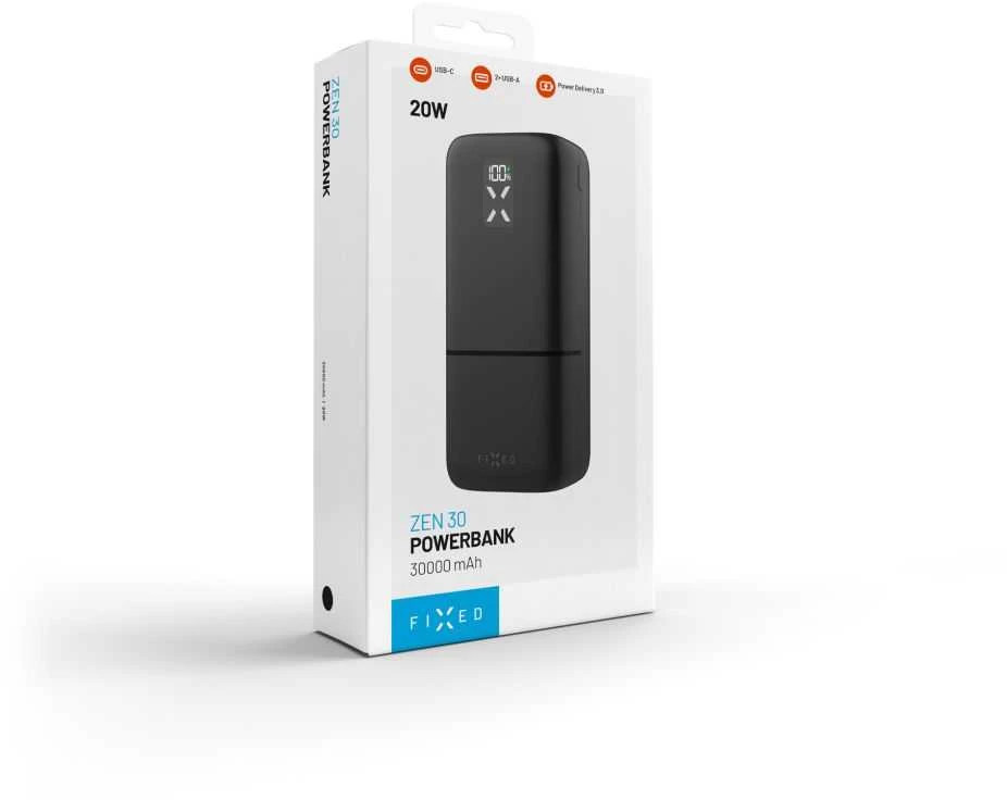 Powerbank Fixed Zen 30 30 000 mAh Juodas (FIXZEN-30-BK)