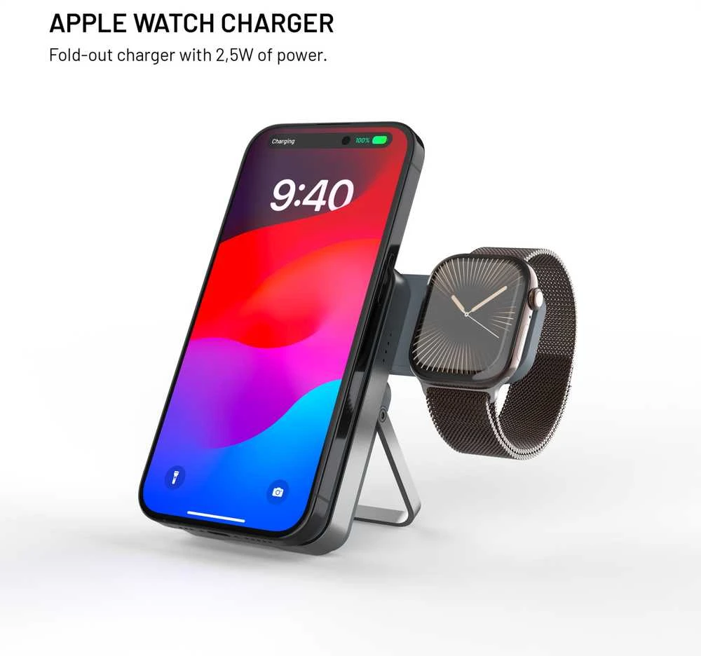 FIXED MagZen 5 Stand, 5000 mAh, pilka