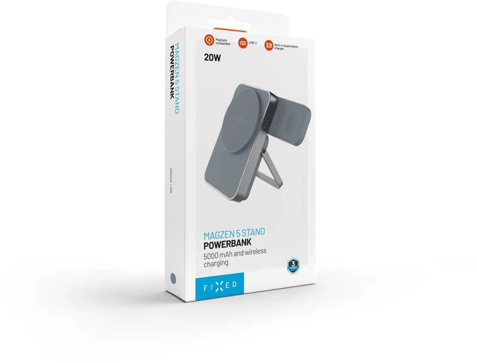 FIXED MagZen 5 Stand, 5000 mAh, pilka
