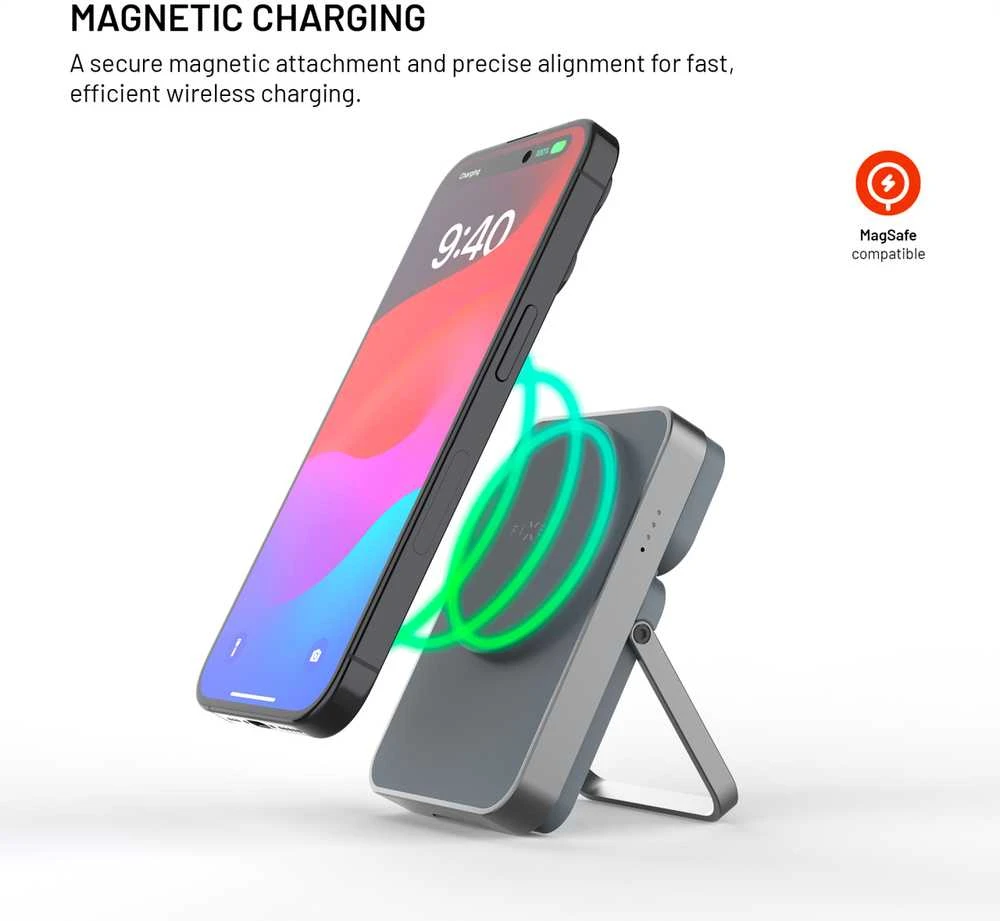FIXED MagZen 5 Stand, 5000 mAh, pilka