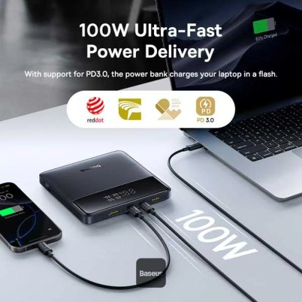 Baseus Blade H1 20000 mAh 100W juoda