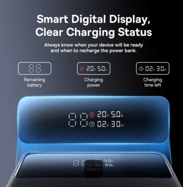 Baseus Blade H1 20000 mAh 100W juoda