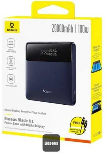 Baseus Blade H1 20000 mAh 100W juoda