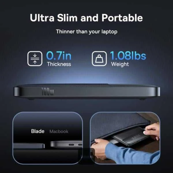 Baseus Blade H1 20000 mAh 100W juoda