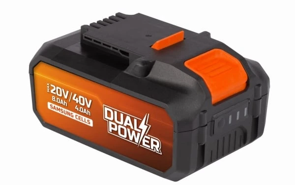 POWERPLUS Dual Power 2x20V 4AH baterija 40V arba 8Ah įrankiui su 20V dvigubos galios elektriniu įrankiu – suderinama su 40V ir 20V įrankiais