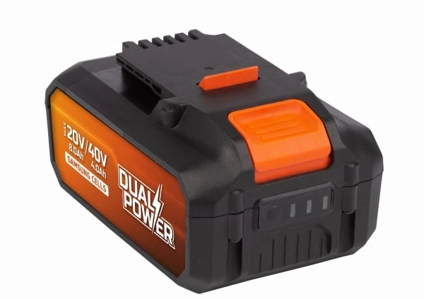 POWERPLUS Dual Power 2x20V 4AH baterija 40V arba 8Ah įrankiui su 20V dvigubos galios elektriniu įrankiu – suderinama su 40V ir 20V įrankiais
