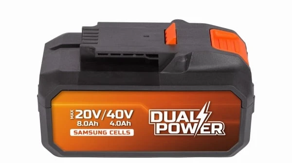 POWERPLUS Dual Power 2x20V 4AH baterija 40V arba 8Ah įrankiui su 20V dvigubos galios elektriniu įrankiu – suderinama su 40V ir 20V įrankiais