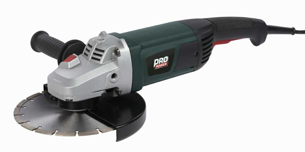 Powerplus Kampinis šlifuoklis POWP1030, 2300W, 230mm, 4m, 6500min-1, 111dB(A), 1 greičio nustatymas