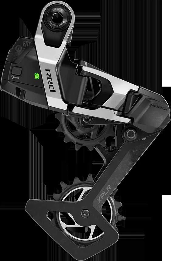 Pavarų perjungimo rankenėlė SRAM Raudona 1x AXS XPLR E1 13 pavarų, maks. 46z (baterija nepridedama)
