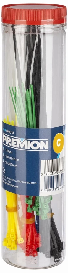 Premion PRE900018 – Įvairiaspalvės rišimo juostelės, 150 vnt.