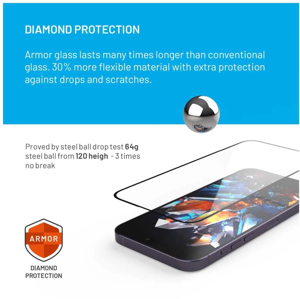 Fixed Premium grūdintas stiklas ochronne FIXED Armor su aplikatorem do Samsung Galaxy S24 Ultra juoda