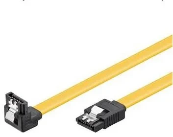 Goobay TAKSATA030DR, 0,3 m, SATA 7 kontaktų, SATA 7 kontaktų, kištukas/kištukas, juodas, geltonas, tiesus