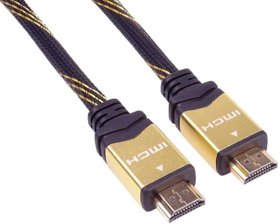 Kabelis PremiumCord HDMI - HDMI 1.5m auksinė (kphdmet015)