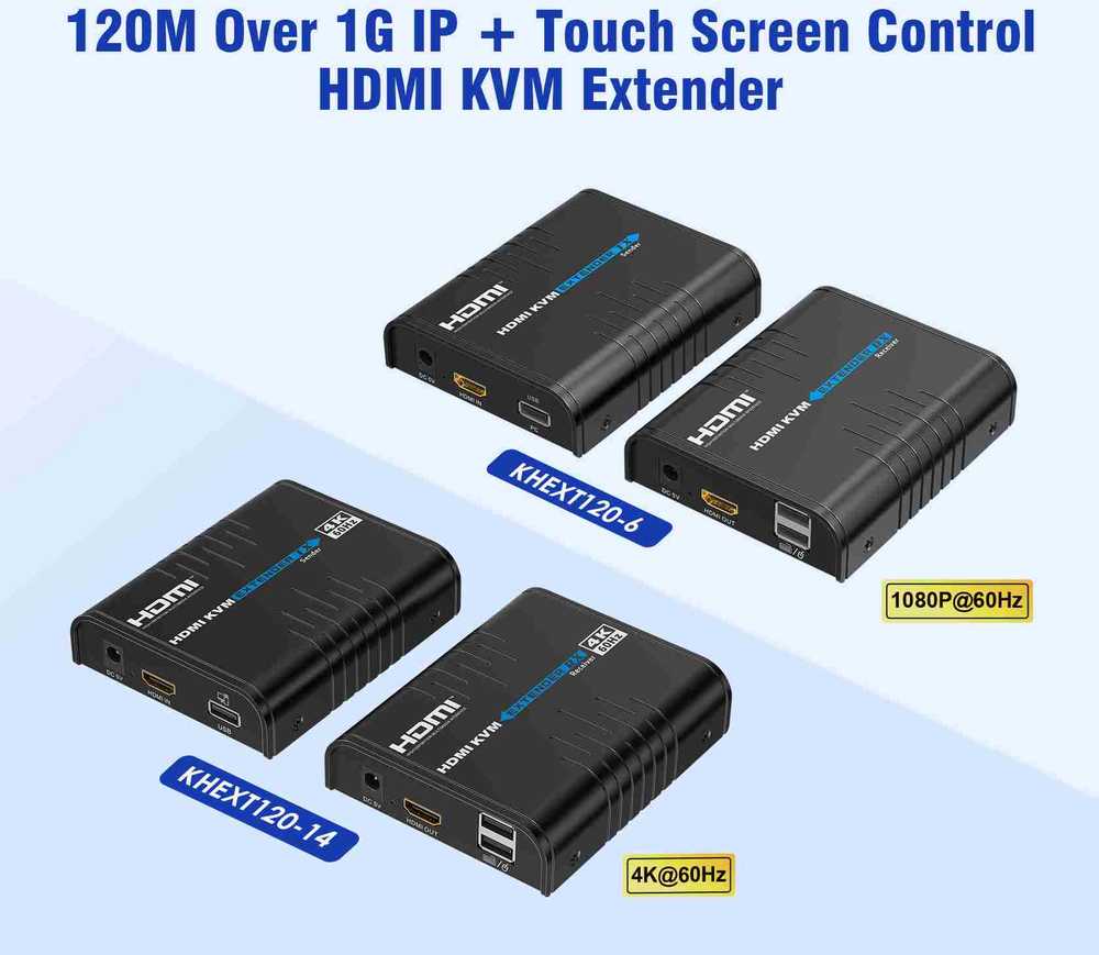 AV signalo perdavimo sistema „PremiumCord PREMIUMCORD HDMI“ prailginimo kabelis 120 m 4K@60Hz per IP juodas