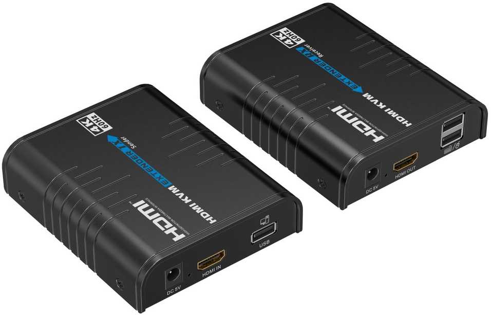 AV signalo perdavimo sistema „PremiumCord PREMIUMCORD HDMI“ prailginimo kabelis 120 m 4K@60Hz per IP juodas