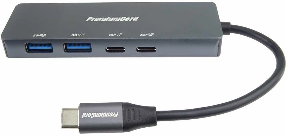 PremiumCord USB-C adapteris su 4 jungtimis