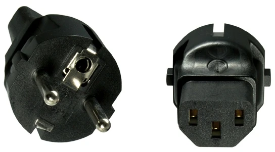 Premiumcord AV adapteris MicroConnect Microconnect PESC13AD maitinimo kištuko adapteris Type F C13 Juodas
