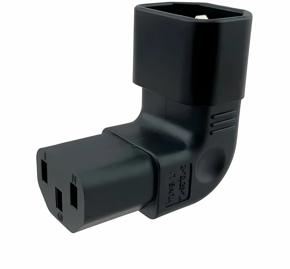 Premiumcord Vertikalus kampinis adapteris IEC C13 į IEC C14, įtampa 230 V, 10 A