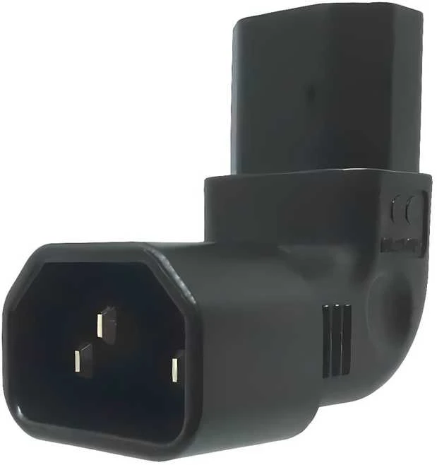 Premiumcord Vertikalus kampinis adapteris IEC C13 į IEC C14, įtampa 230 V, 10 A