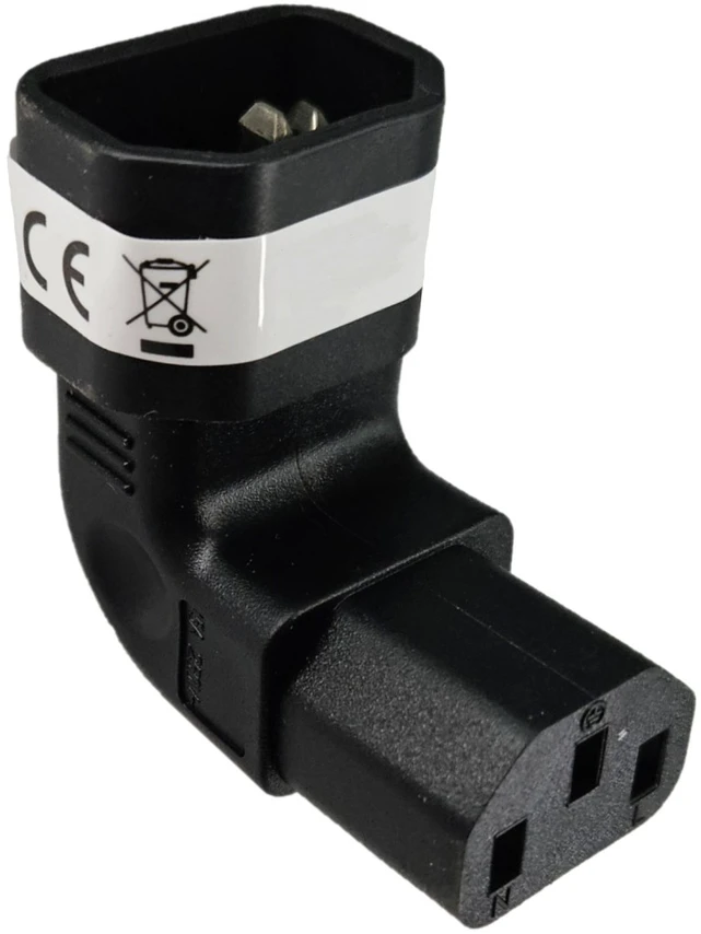 Premiumcord Vertikalus kampinis adapteris IEC C13 į IEC C14, įtampa 230 V, 10 A
