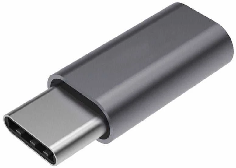 PremiumCord Adapteris USB-C/male - USB2.0 Micro-B/female, metallic pilkas