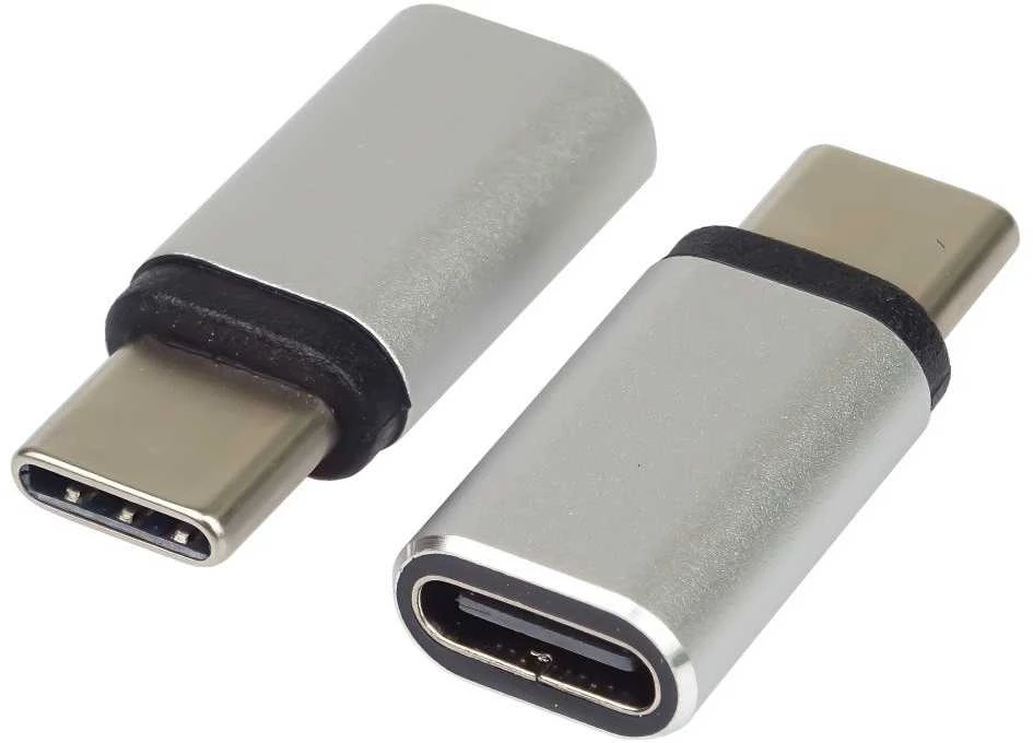 „PremiumCord“ adapteris USB-C lizdas - USB-C kištukas, sidabrinis