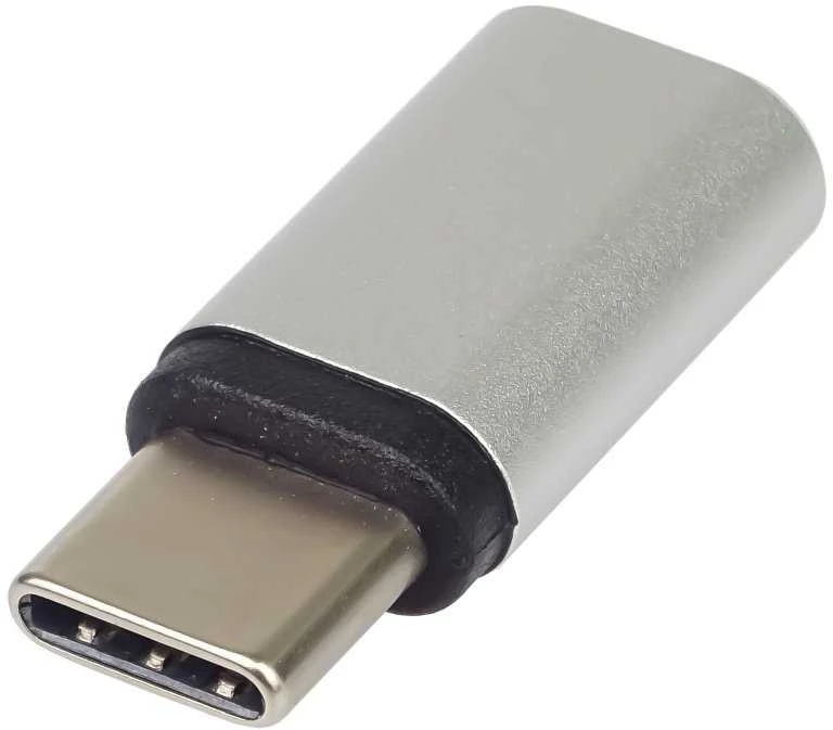 „PremiumCord“ adapteris USB-C lizdas - USB-C kištukas, sidabrinis