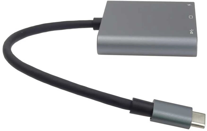 PremiumCord USB-C į HDMI + USB3.0 + PD adapteris, 4K ir FULL HD 1080p raiška