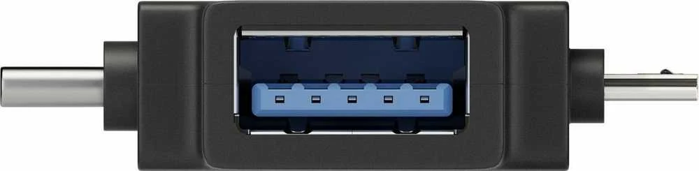 USB adapteris su USB-C ir micro USB jungtimis
