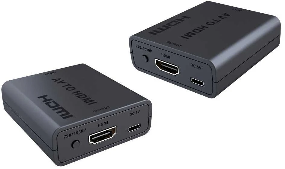 Adapteris AV PremiumCord RCA (cinch) x 3 - HDMI + USB-A juoda (khcon-47)